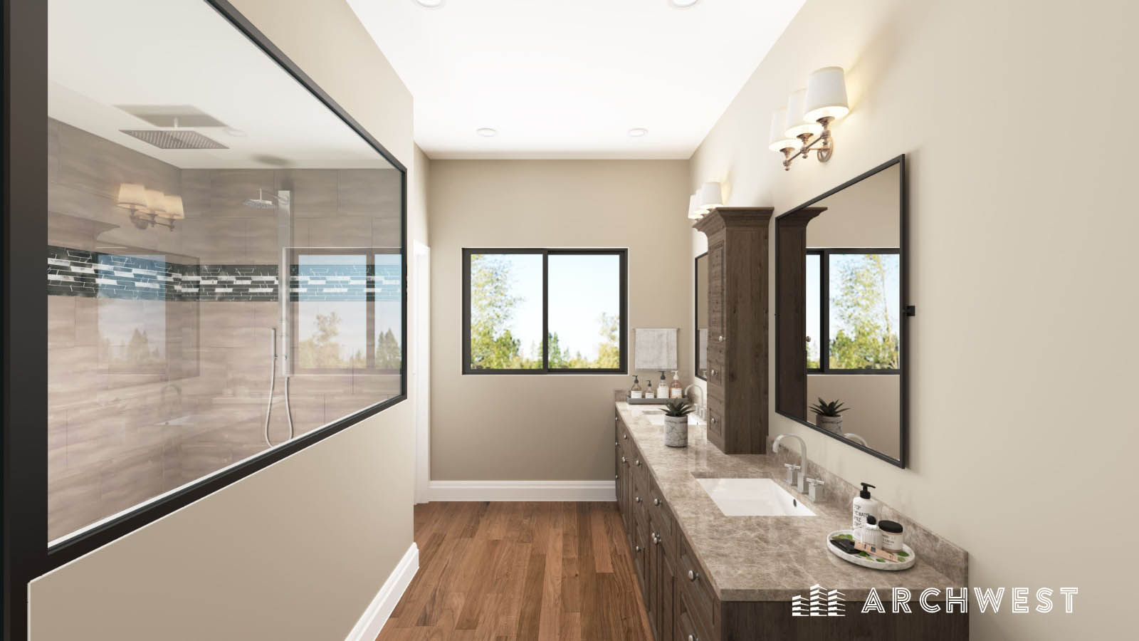 5. 3D Rendering of Bathroom in Colorado, USA